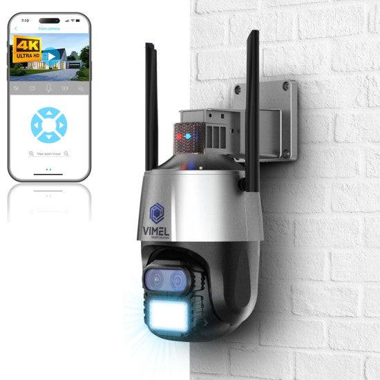 Wireless Dual Security Camera 4K Alarm System
