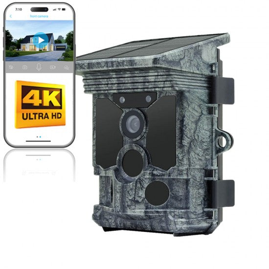 WIFI Solar Wildlife Trail Camera ULTRA HD 4K